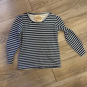 The Beaufort Bonnet Company Navy and White Striped Long Sleeve Tee